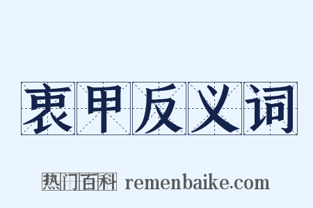 衷甲反义词是什么意思的图片
